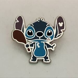 Disney Pin Trading Shanghai Stitch Eating Turkey Leg Hidden Mickey Pin SDR